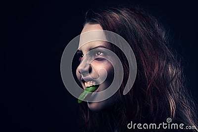 Possessed girl with her âEUR Stock Photo